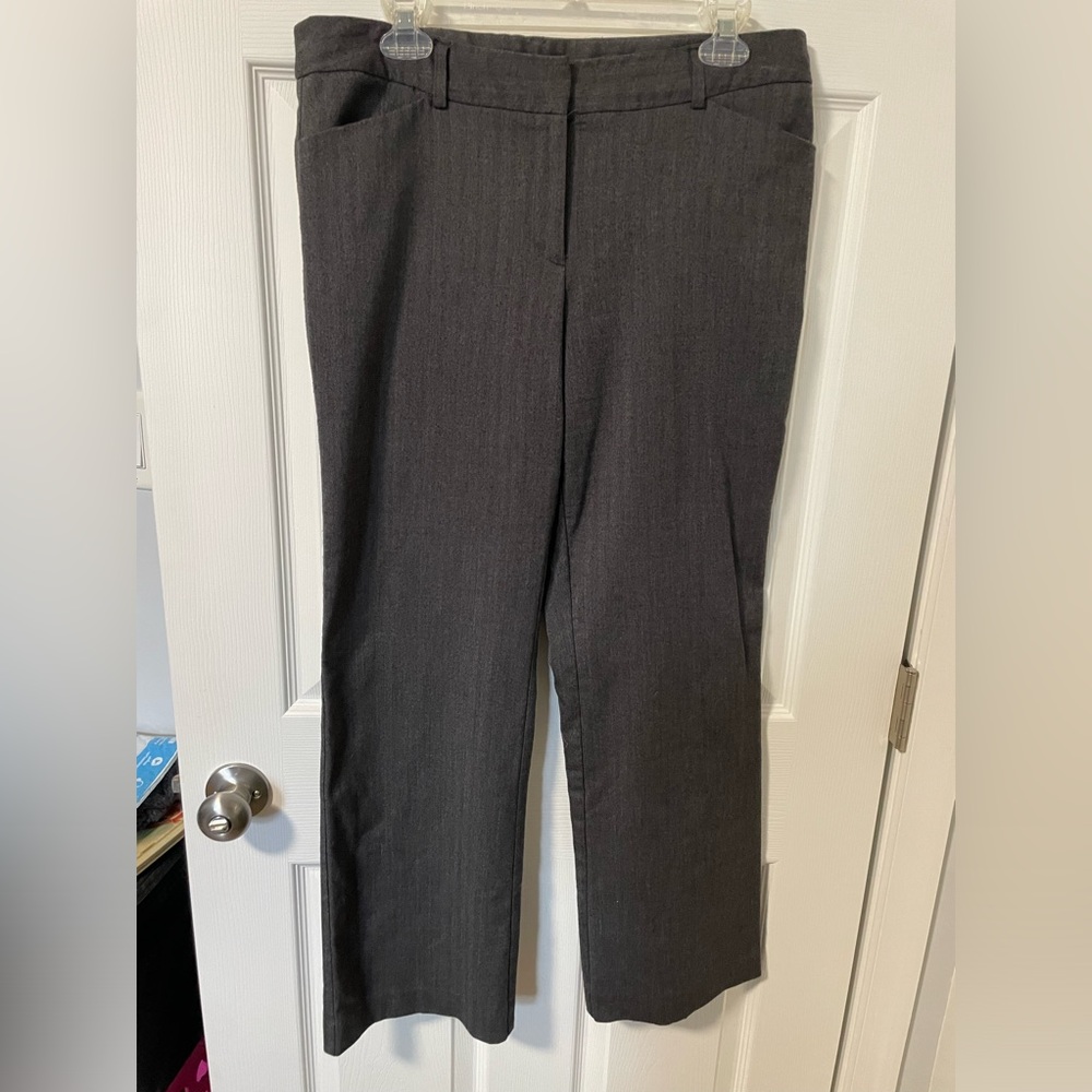 GEORGE dress pants Women's Petite 12‎ Gray Herringbone Career Office